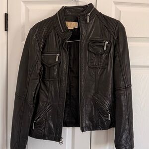 MICHAEL Michael Kors Black Leather Jacket